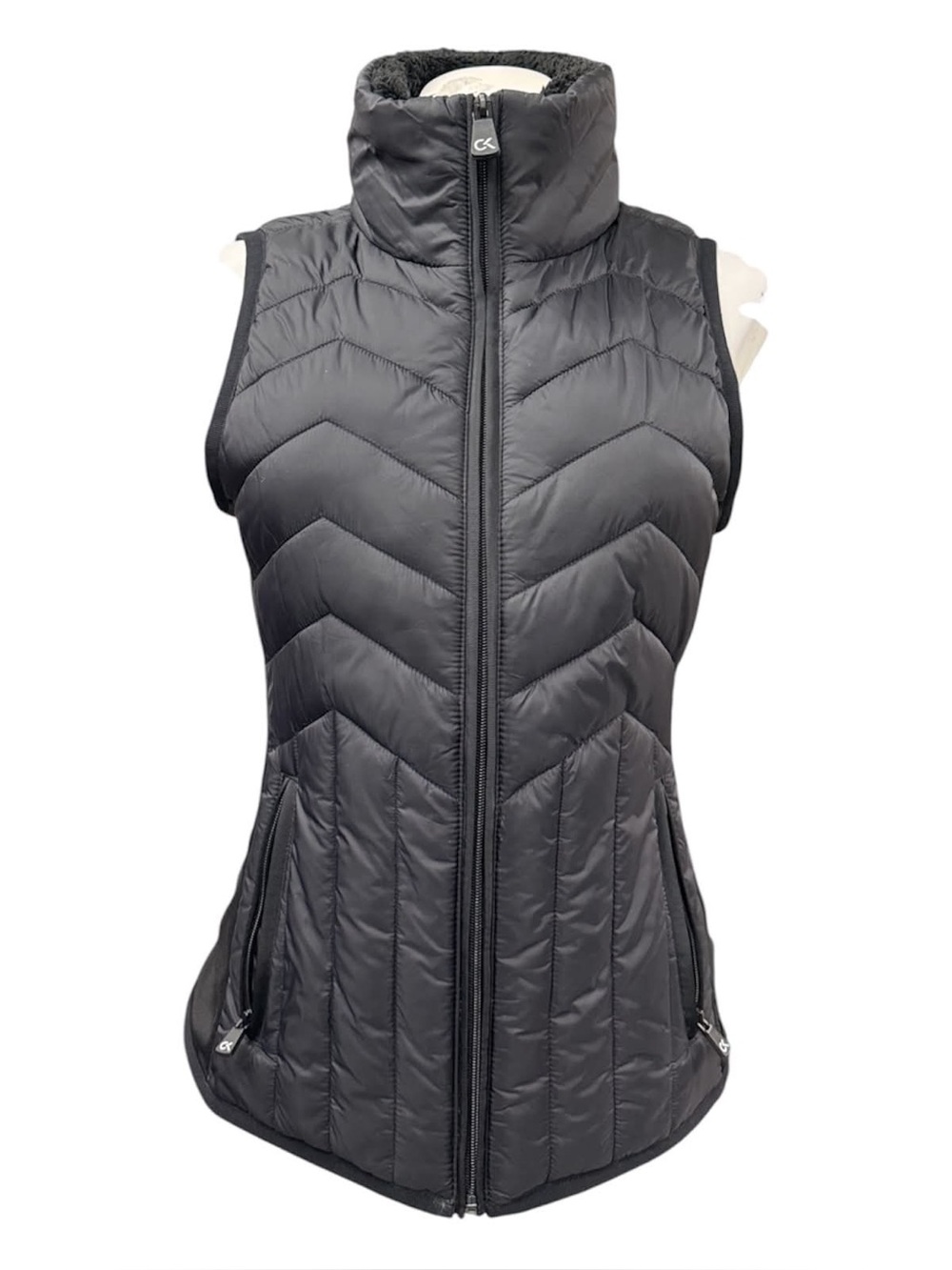 Calvin Klein Charcoal Quilted Puffer Vest Size XS